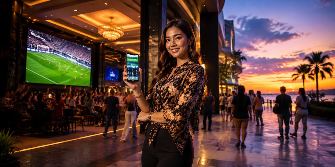 Pengguna Kota Kinabalu menggunakan aplikasi mudah alih 5sos untuk pertaruhan sukan bola sepak